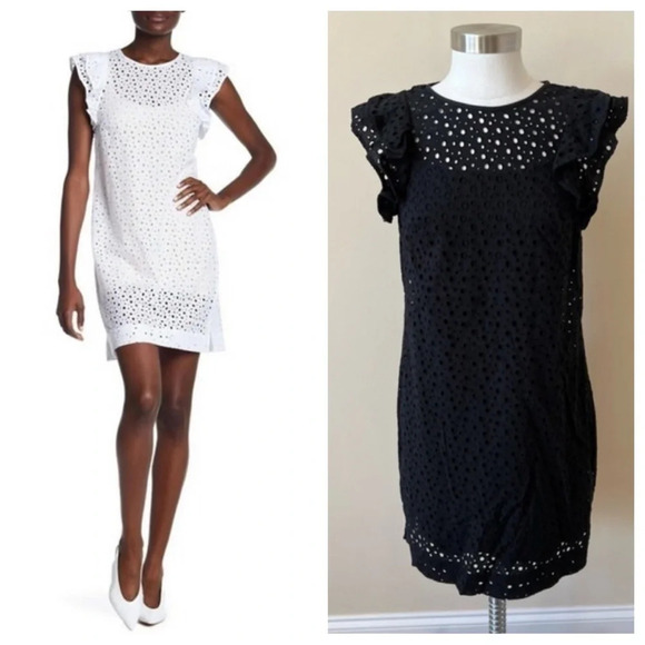 Club Monaco eyelet flutter sleeve dress 5861 - Picture 1 of 11
